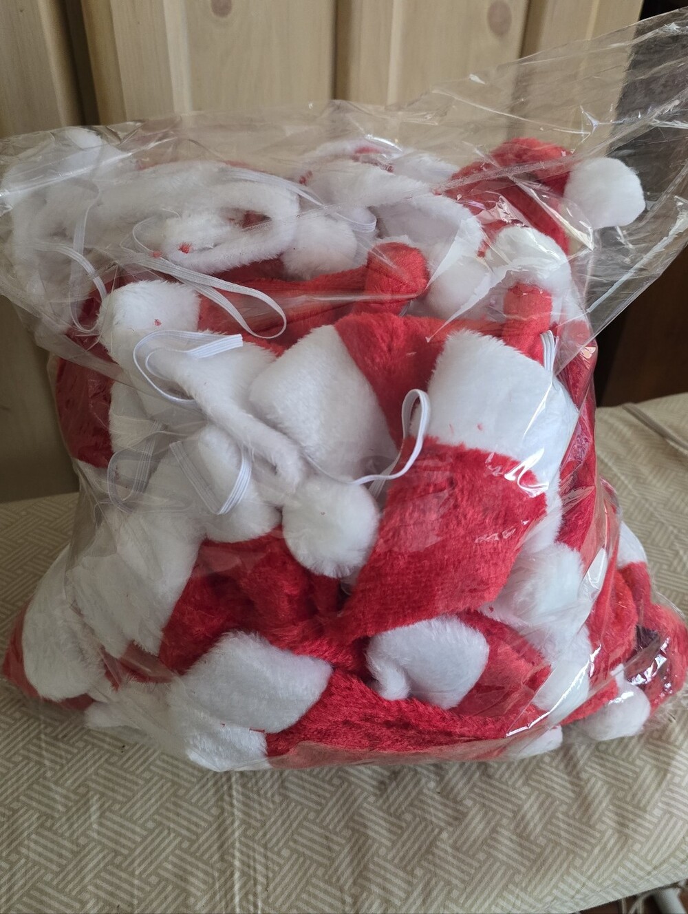 Holiday 50 Mini Santa Hat Ornaments - Red & White (Brand Unbranded)